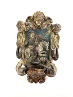 Antikes Weihwasserbecken Barock Holz geschnitzt