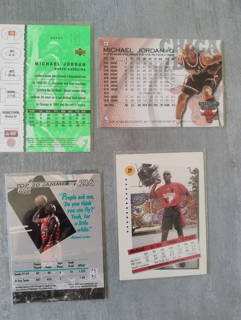 Nba Carte collezionabili: NBA 4 cartes de Michael Jordan  – Nuovo (secondo la descrizione) da Martigny venduto da jul_7s5x 3