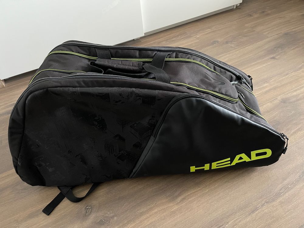 Sac De Sport HEAD Pro M - Vert Citron/Anthracite - Compartiment Raquettes, Bandoulière, Indéchirable