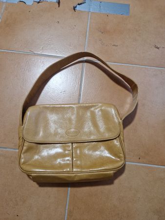 Handtasche Rossi Leder gelb gebraucht guter Zustand