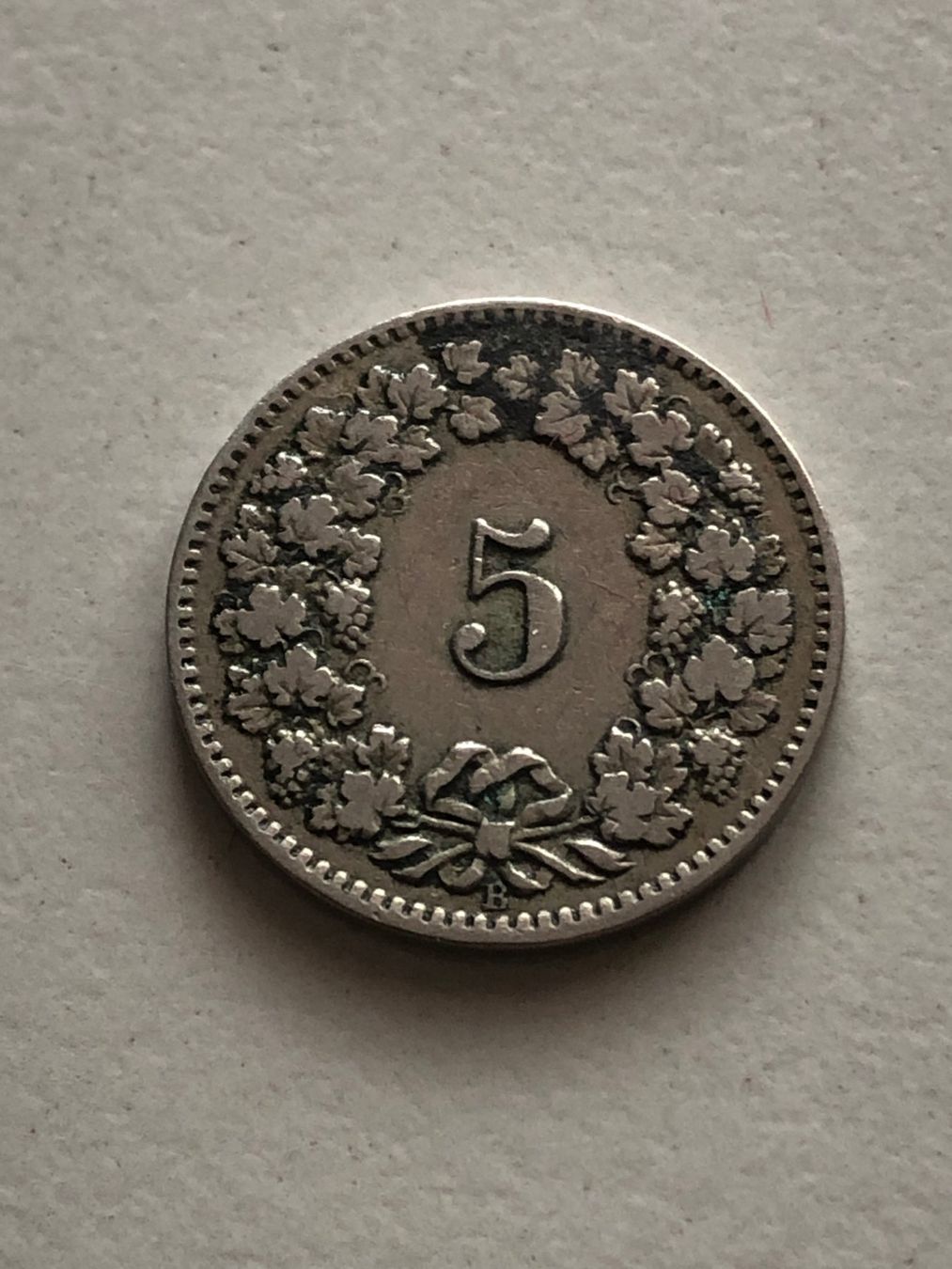 Alle Münzen: 5 Rp. 1917 – Gebraucht aus Schötz von Odpa 1