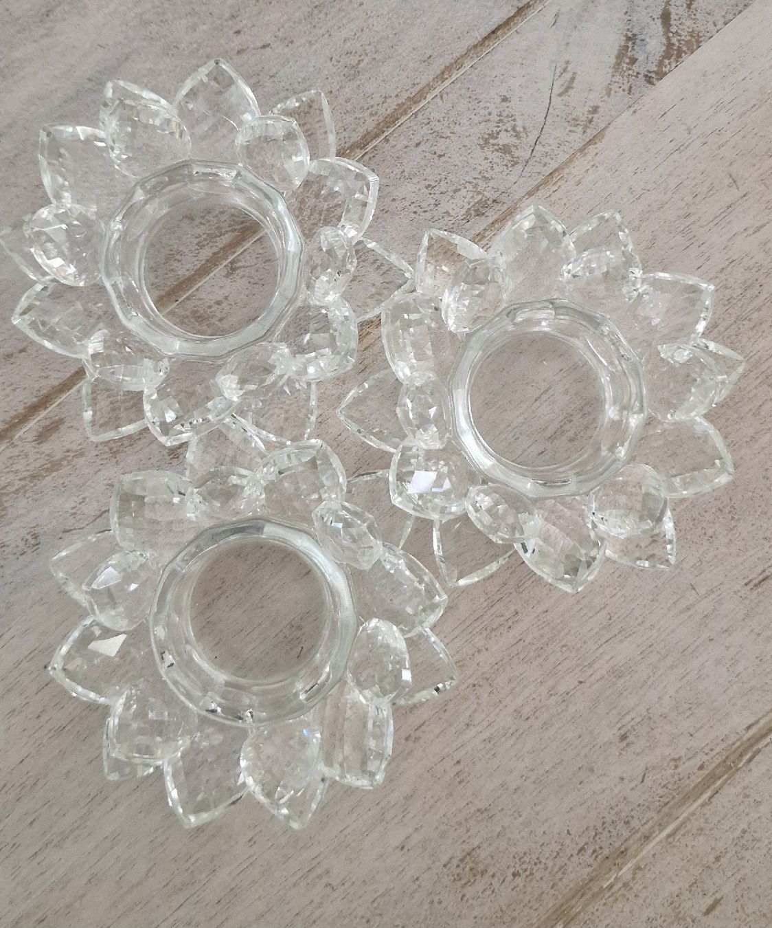 Portacandele: Teelichthalter Blumenform 3 Stk. ca. 9cm Neu – Usato da Suhr venduto da Sbume 3
