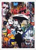Death NYC Ltd Pop Art Druck " Mr.Brainwash Banksy Nola Girl