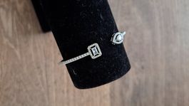 bracelet fantaisie couleur argent et brillants