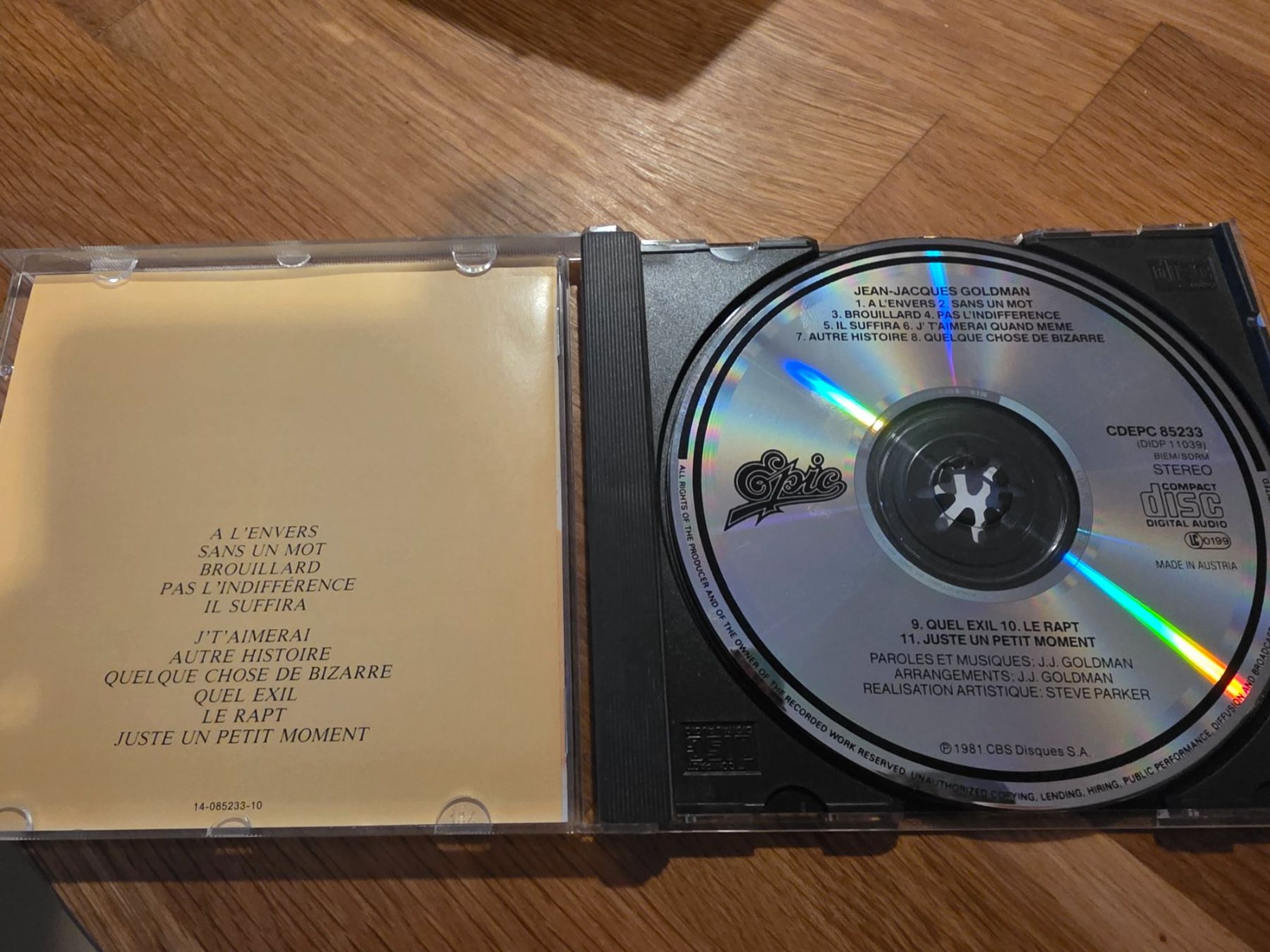 CD: JJG - Jean-Jacques Goldman – Usato da Cudrefin venduto da sebou05 1
