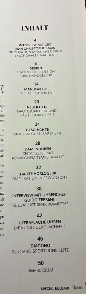 Zeitschriften & Magazine: Bulgari Special – Gebraucht aus Baden von Goldbaum 1
