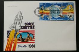 Briefmarke Weltraum-Shuttle Columbia 1981 Ersttag 21. Mai...