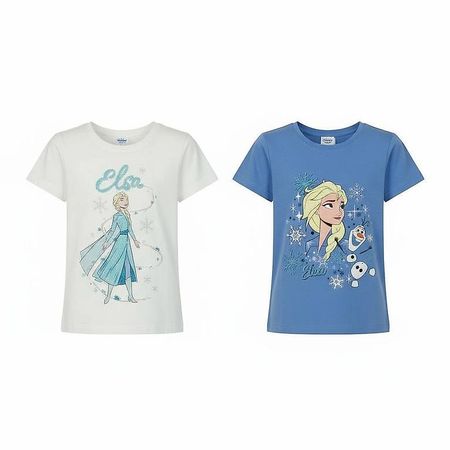 Frozen T-Shirts 2er Pack, in den Grössen 110/116, 122/128