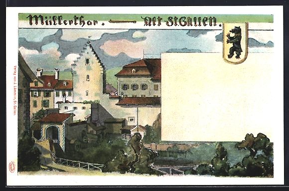 Cartes postales: Alt-St. Gallen, Müllertor, Wappen – D'occasion à Berlin par bartko-reher