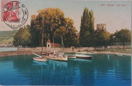 VEVEY  -  La Tour  -  Le Port  -  1911
