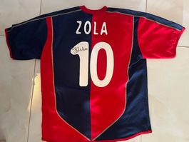 Maglia Zola Cagliari Autografata + COA