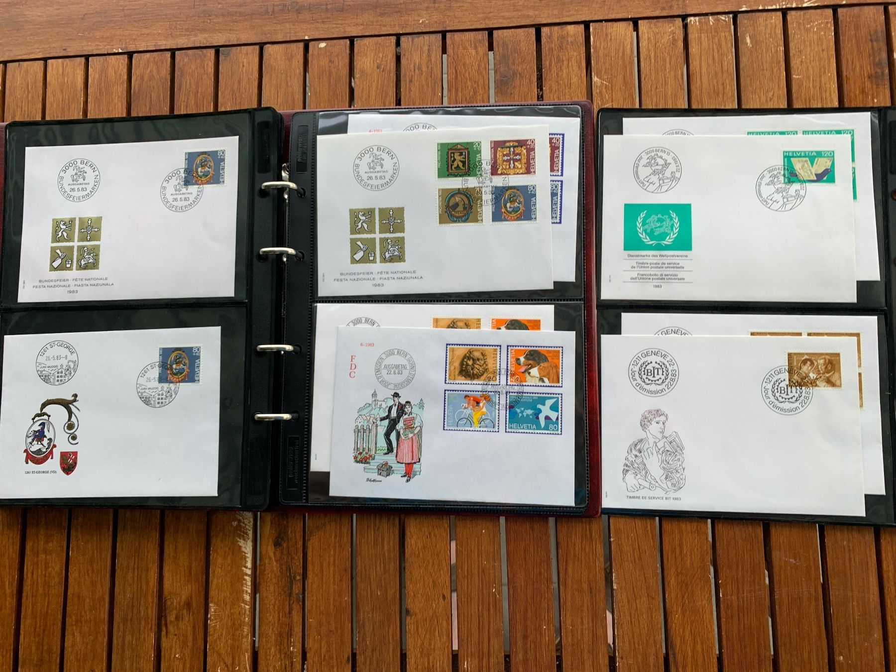 Tutti i francobolli: 1983 - Classeur 56 FDC - mit Einzelmarken - avec tbr isolés – Nuovo (secondo la descrizione) da Chavornay venduto da 4dphila 6