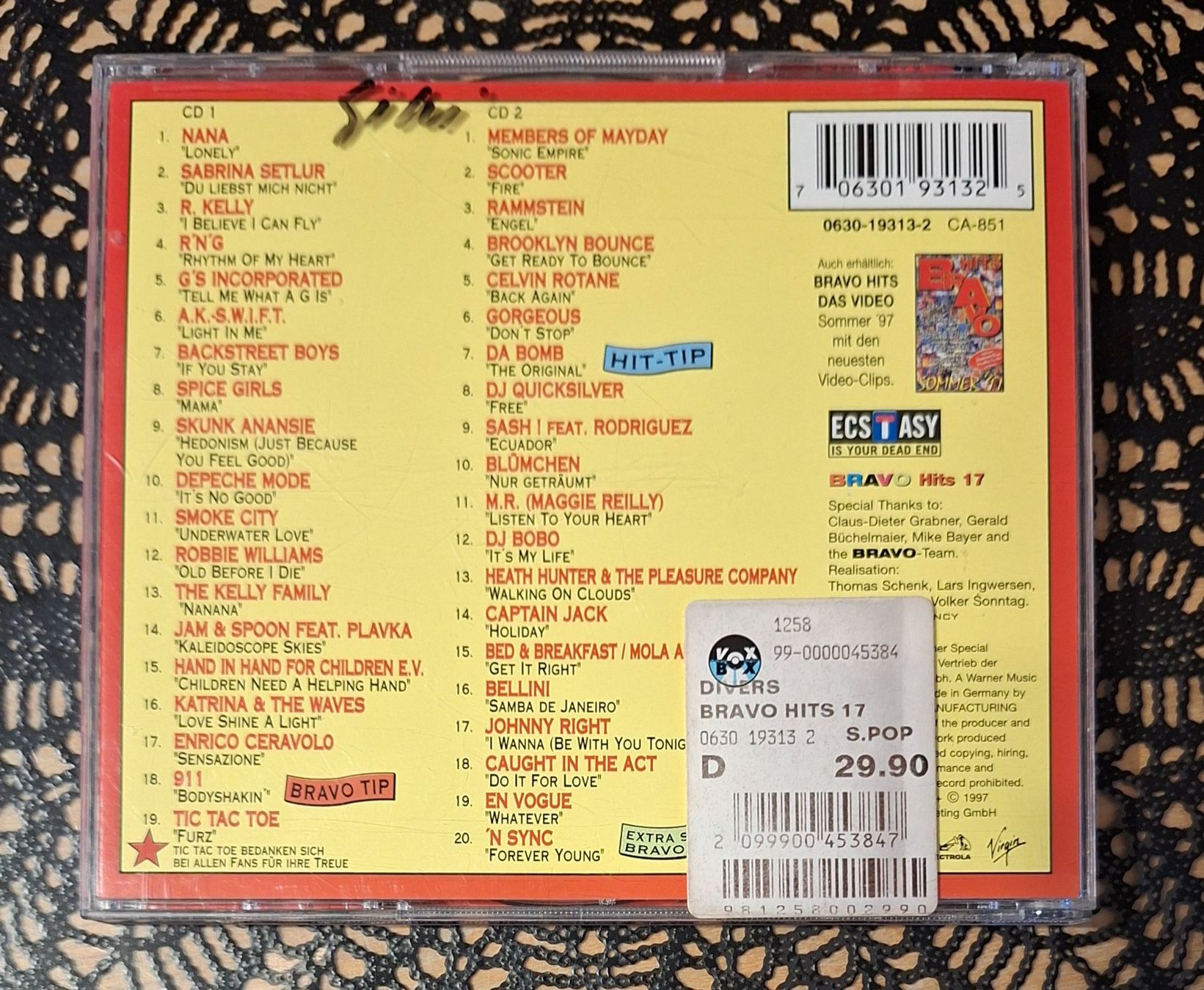 CDs: Bravo Hits 17, Doppel CD, 1997, 2CD Hit Compilation, Sampler – D'occasion à Amriswil par Celini3 1