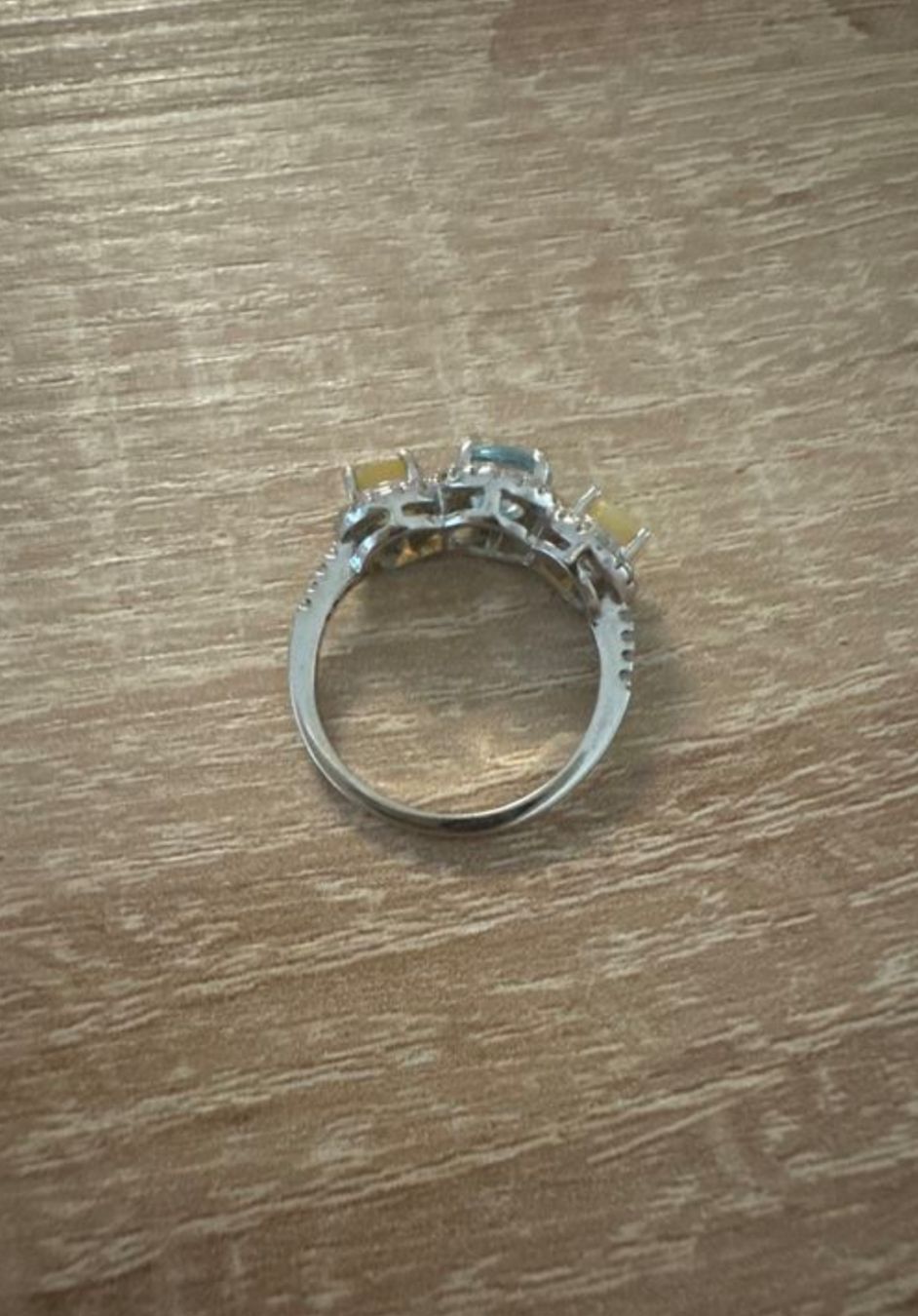 Ringe: Silberring mit blauem Topas und zwei Opalen, Gr. 53 – Neu (gemäss Beschreibung) aus Faulensee von bb_13 2