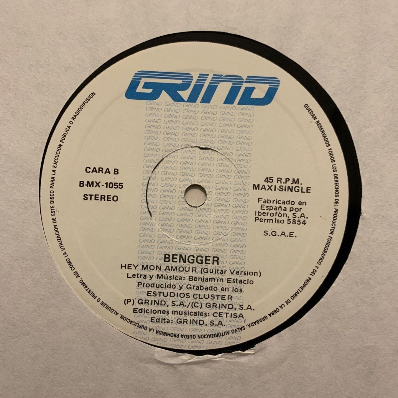 Dischi in vinile: BENGGER / HEY MON AMOUR (1987) – Usato da Sarnen venduto da m-basic 2