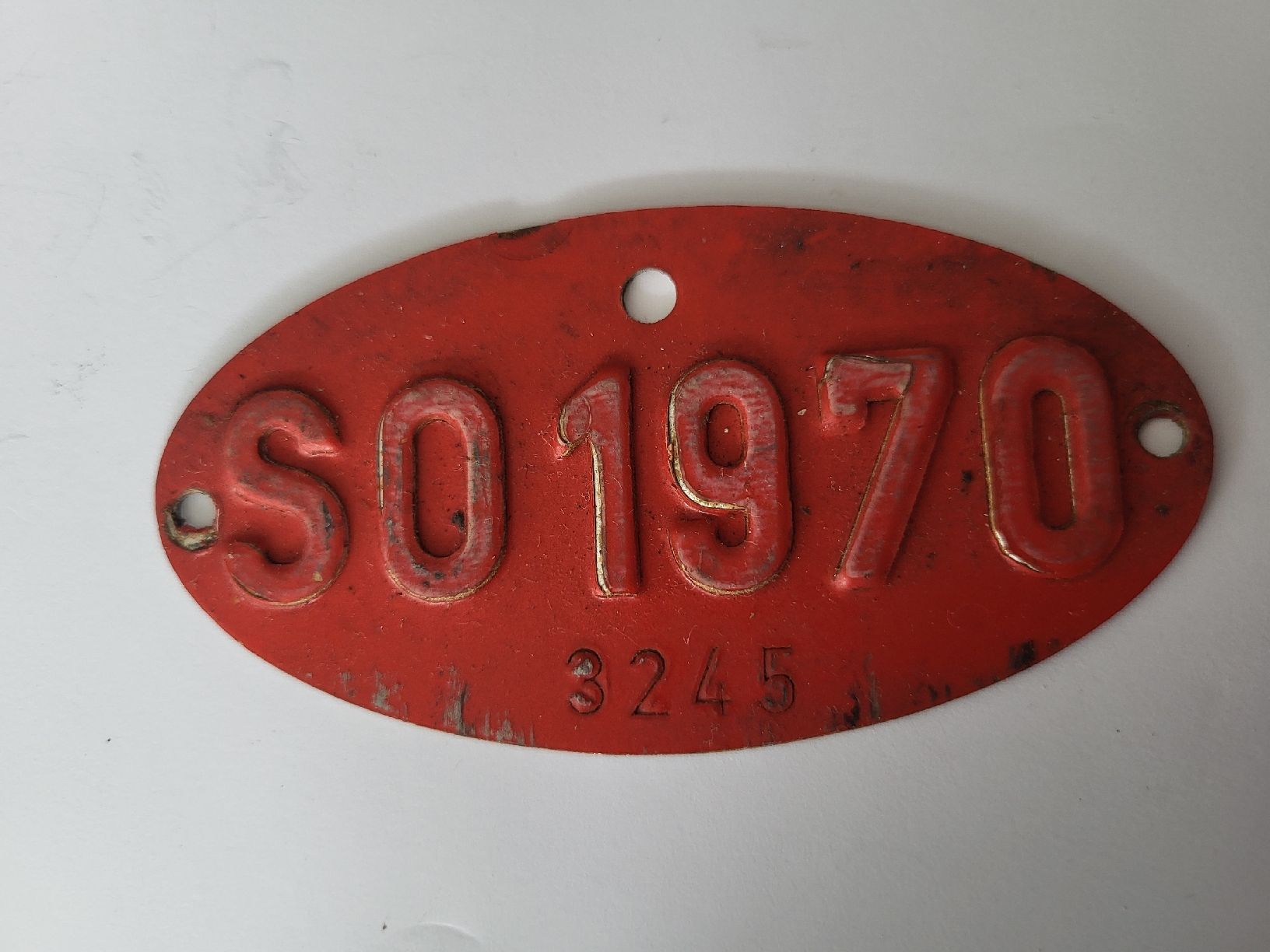 Insegne: Velonummer Anhänger 1970 Solothurn – Usato da nunningen venduto da mic_88k2