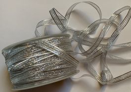 10m silber gestreiftes Band, ideal für Geschenkverpackungen