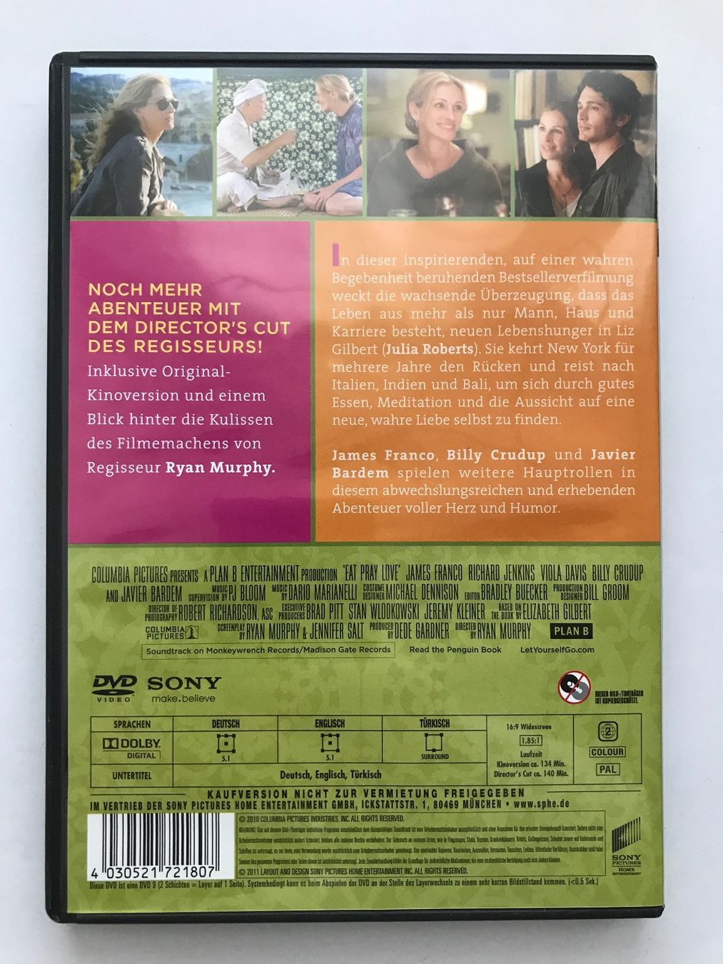 Tutti i DVDs: Eat Pray Love – Usato da Lostorf venduto da heidimeier 1