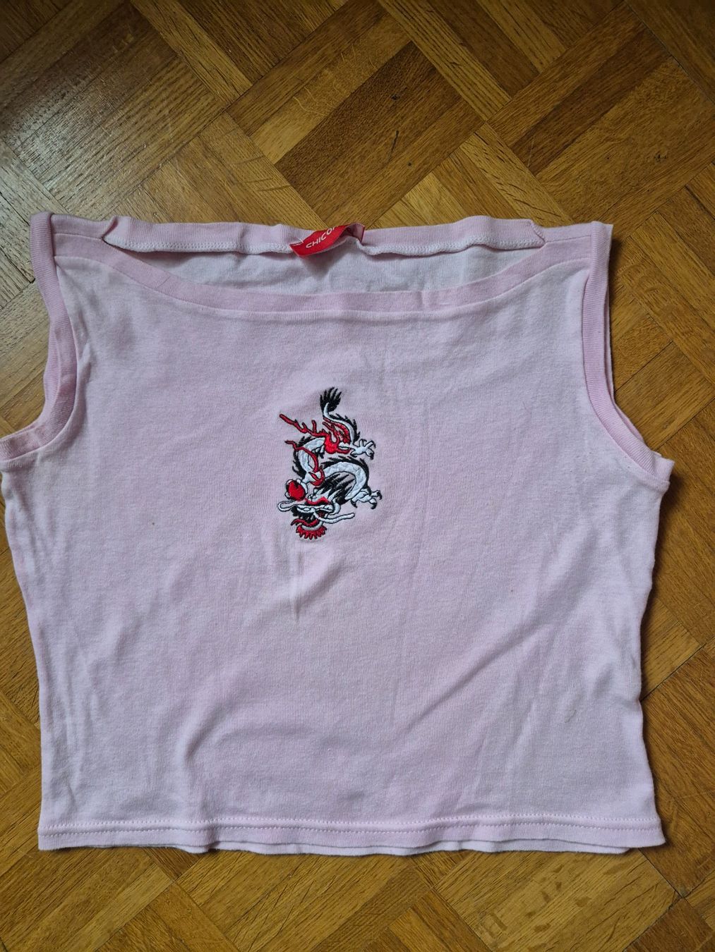 T-shirt: Shirt, rosa mit Drachen-Motiv, Gr. 2 – Usato da Dietikon venduto da grafad