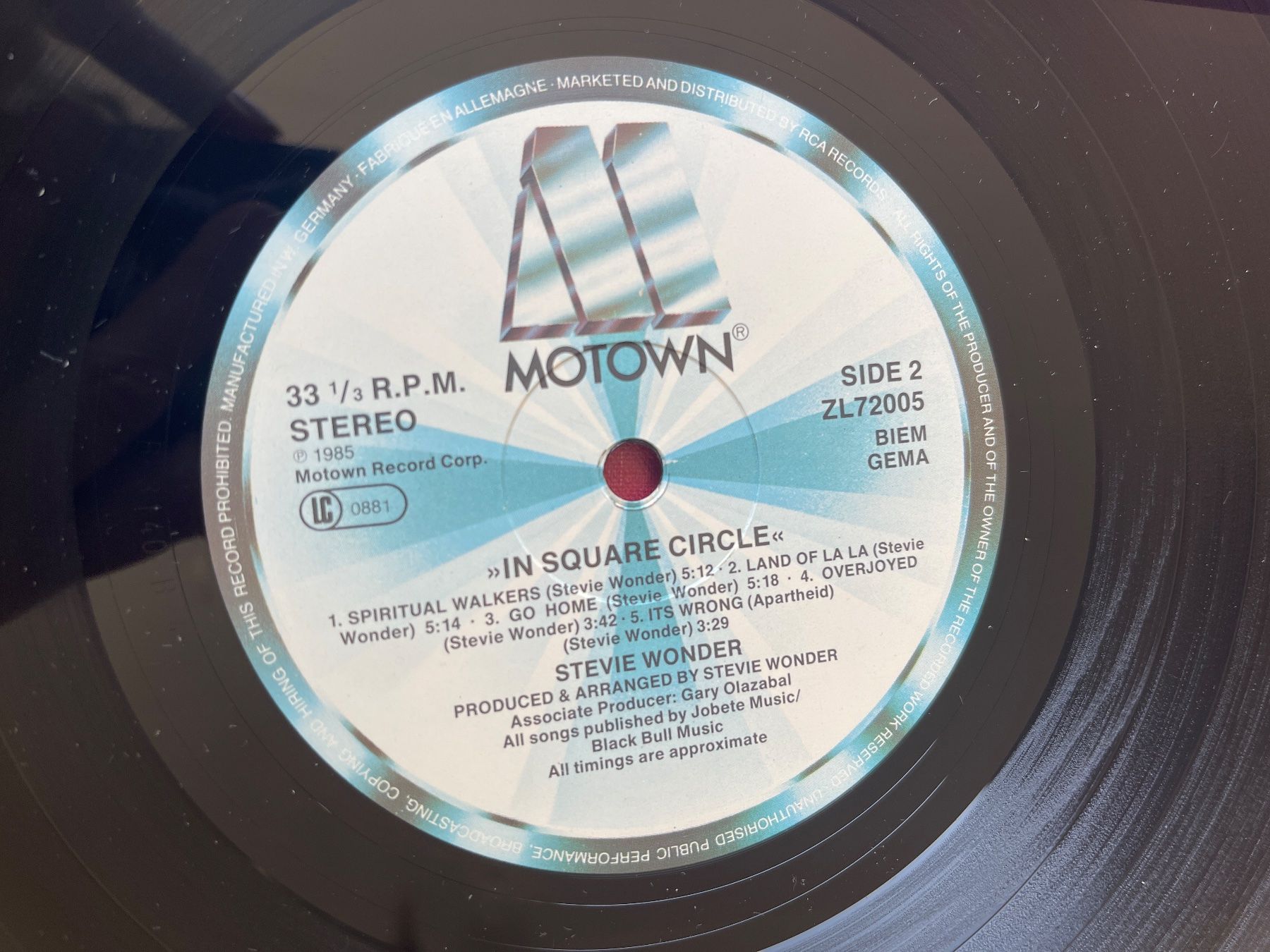 Schallplatten: A533/STEVIE WONDER - IN SQUARE CIRCLE – Gebraucht aus Frutigen von Philippe_jsp 2