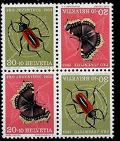 1953, Z41/I** Viererblock aus Kehrdr.bogen (Herzst.) (14505)