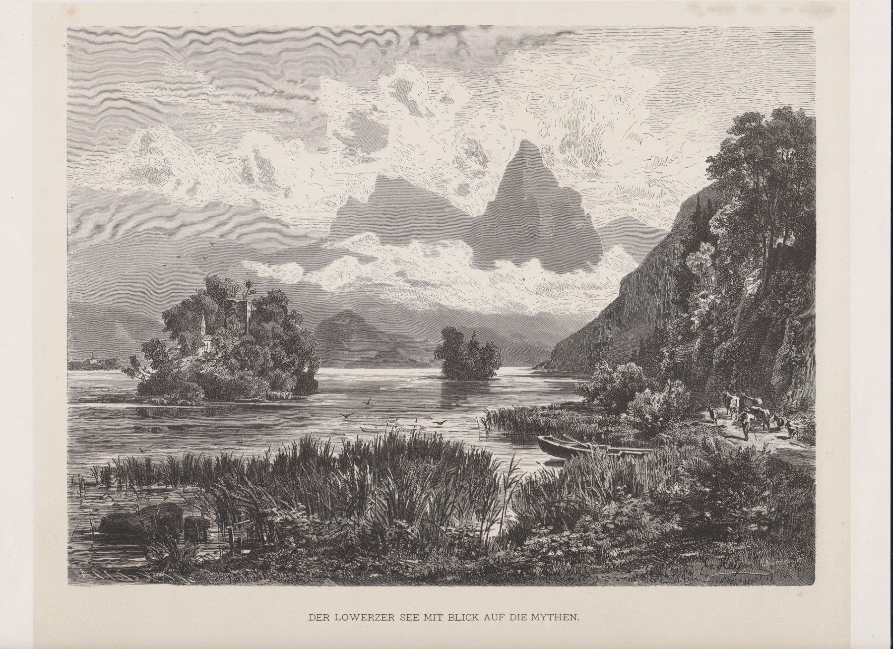 Poster & Bilder: Lauerzersee   -   altes Bild – Gebraucht aus Vitznau von Mina60