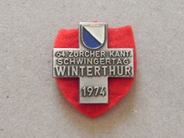 Abzeichen Kantonal Schwingfest Schwingen Winterthur ZH 1974