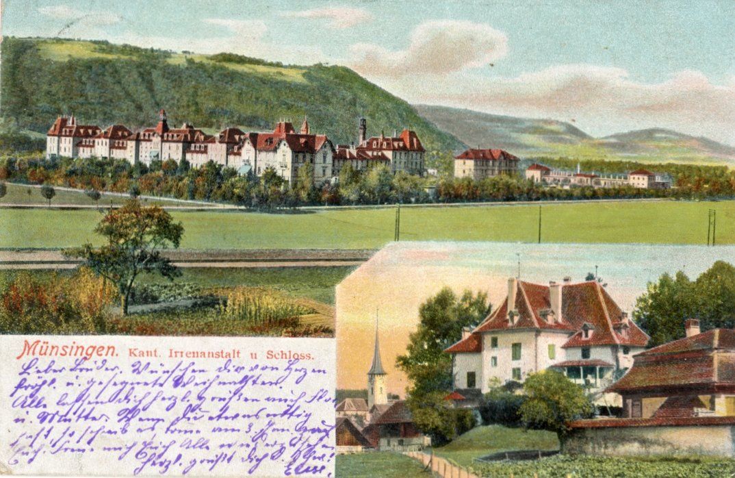 Cartoline postali: Münsingen  BE        um 1904 – Usato da Brig venduto da Valcards54