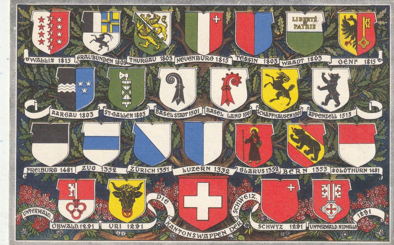 Cartes postales: Schweizer Wappen – D'occasion à Lumbrein par made02
