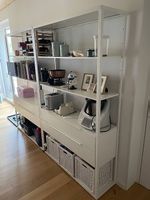 2x IKEA FJÄLKINGE Metallregal weiss mit Schubladen