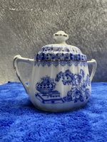 Porzellan Zuckerdose,Tuppack China Blau,