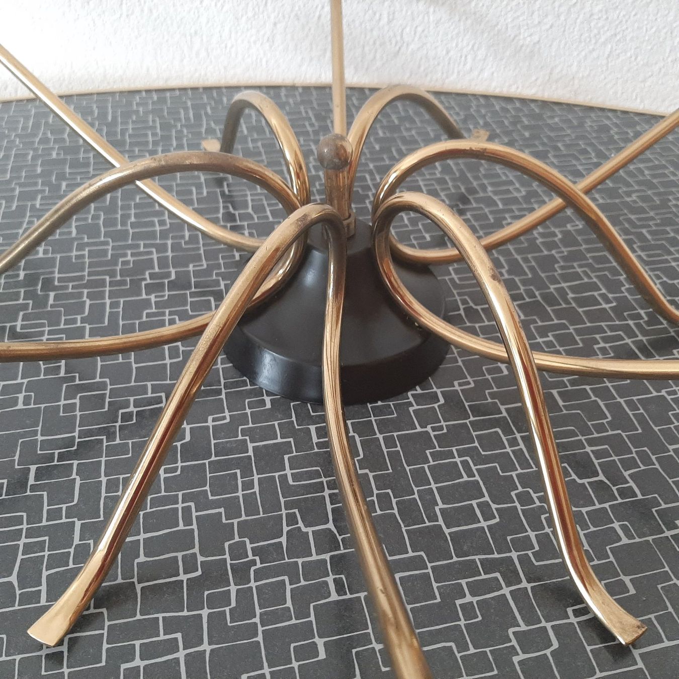 Lustres & lampes de plafonds: 50er 60er Sputnik Lampe Deckenlampe Mid Century Spinne – Défectueux à Erschwil par Karabella 1