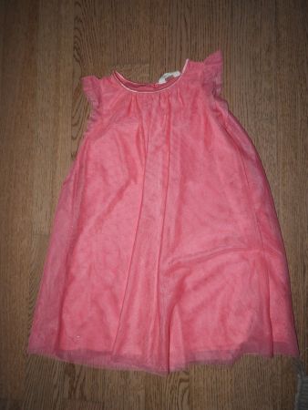Rosa Glitzer-Tüllkleid für Mädchen Grösse 140