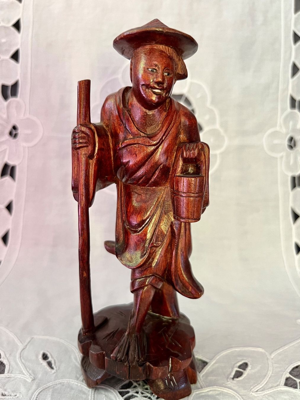 Xilografie: Chinesische Figur Holz geschnitzt 21cm – Usato da Frenkendorf venduto da Only1 1