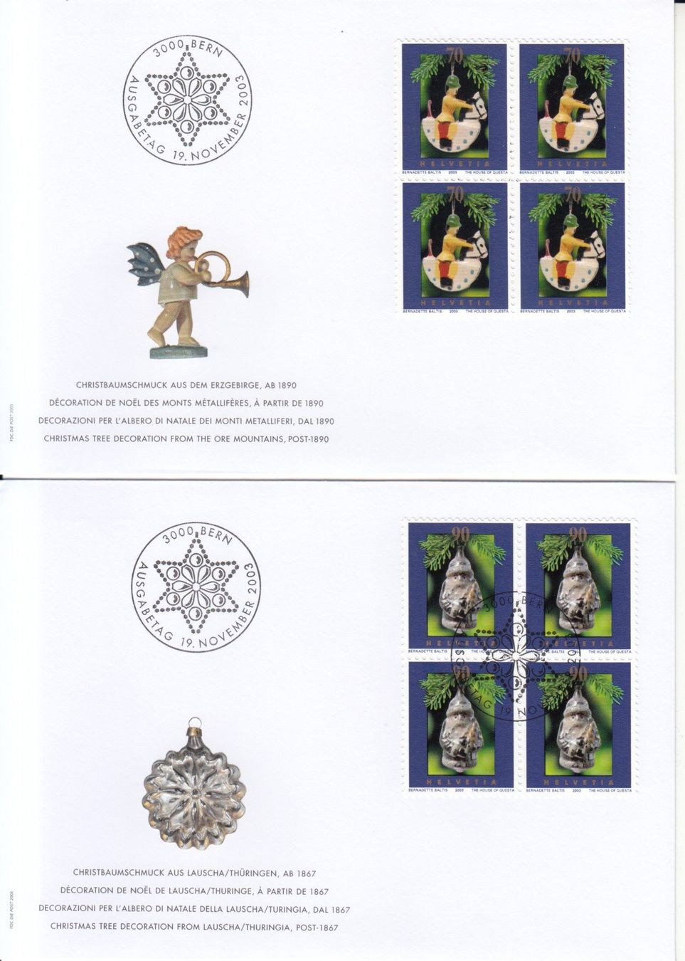 Tutti i francobolli: SBK 1105 - 1106 im 4er-Block FDC – Usato da Bürglen TG venduto da StampGraf