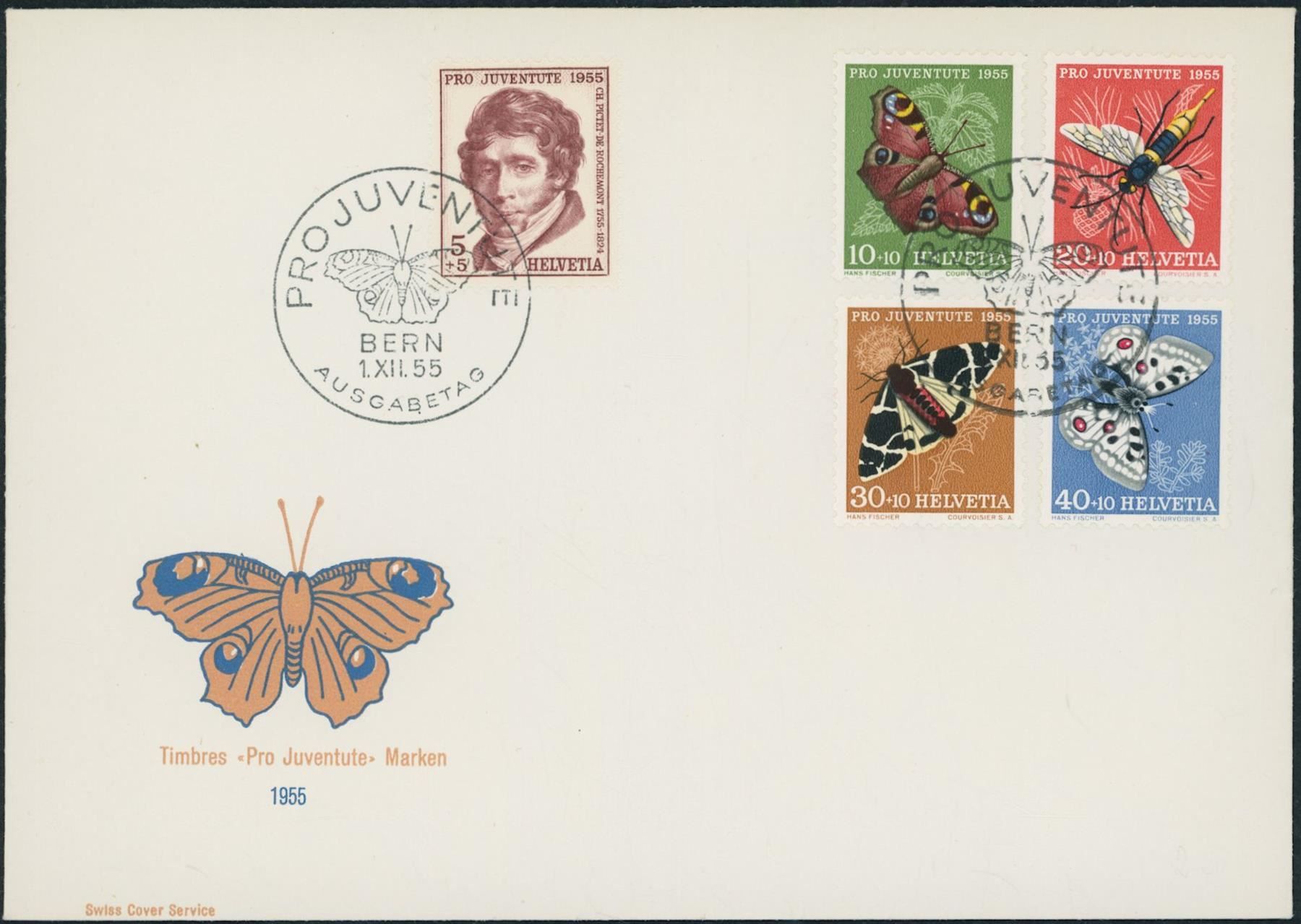 Tutti i francobolli: 1955 - Pro Juventute - FDC ET – Usato da Schindellegi venduto da leecollect