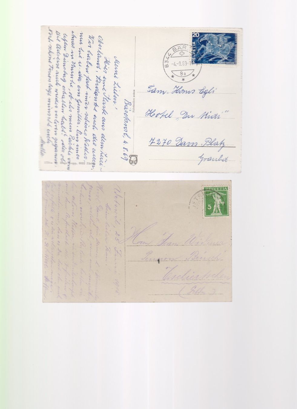 Cartoline postali: Bäretswil  ZH   -   3 alte Ansichtskarten – Usato da Vitznau venduto da Ropaku 1