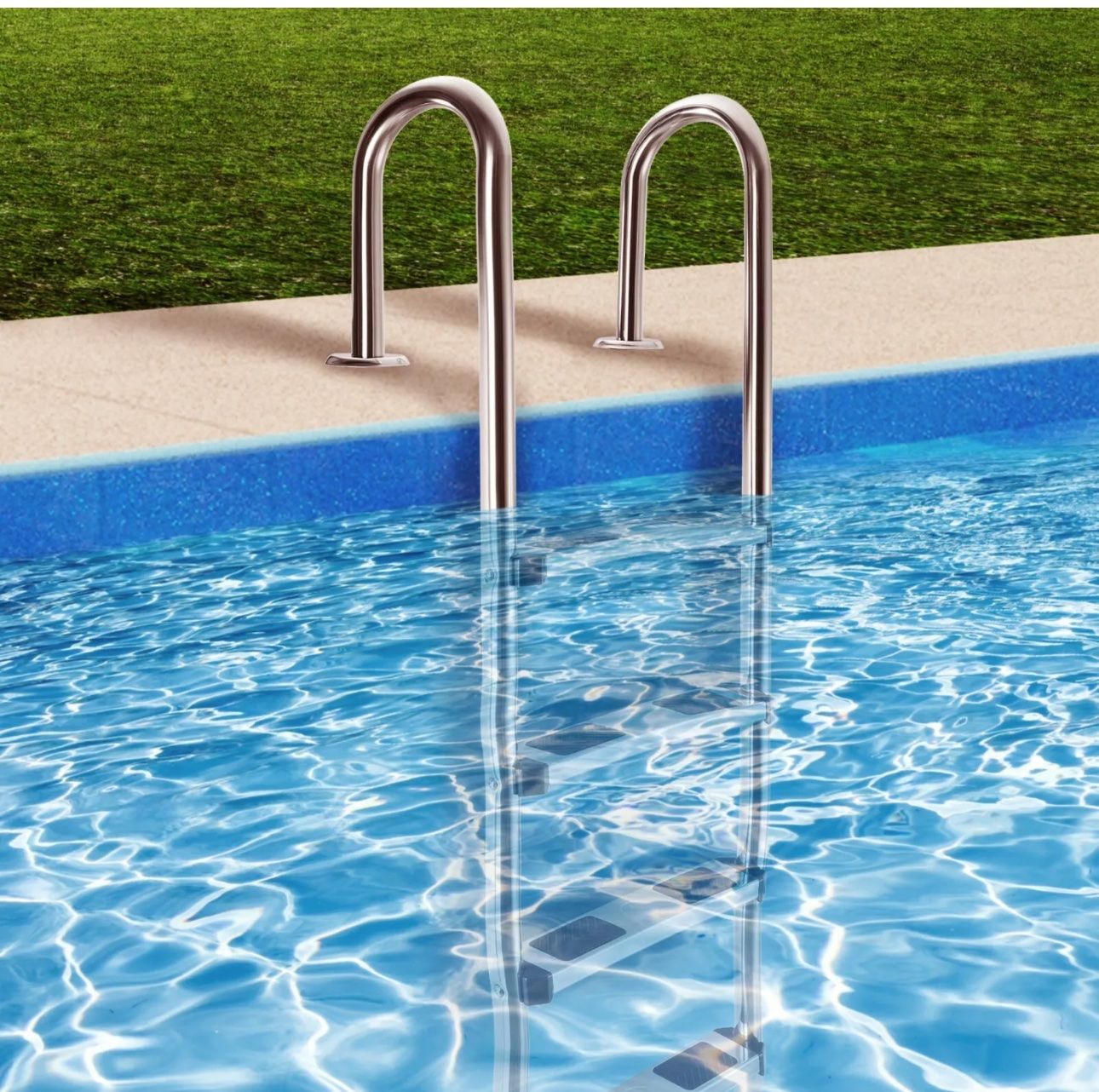 Scale: Poolleiter Einbauleiter Schwimmbad Treppe robust, stabil – Nuovo e nell'imballaggio originale da Amriswil venduto da JaJa-Express 1