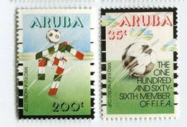 Briefmarken "Fussball". Aruba.