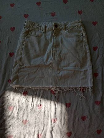 Weisser Jeans Rock 