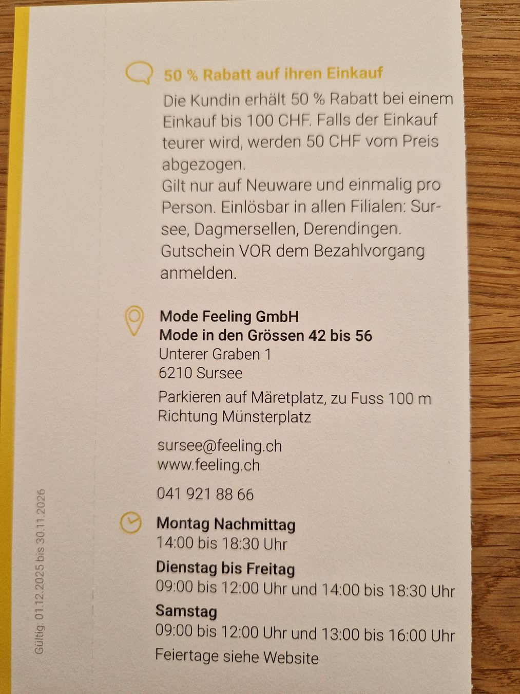 Buoni: 2 für 1 Mode Feeling Gutschein – Nuovo e nell'imballaggio originale da Kulmerau venduto da Doene7 1