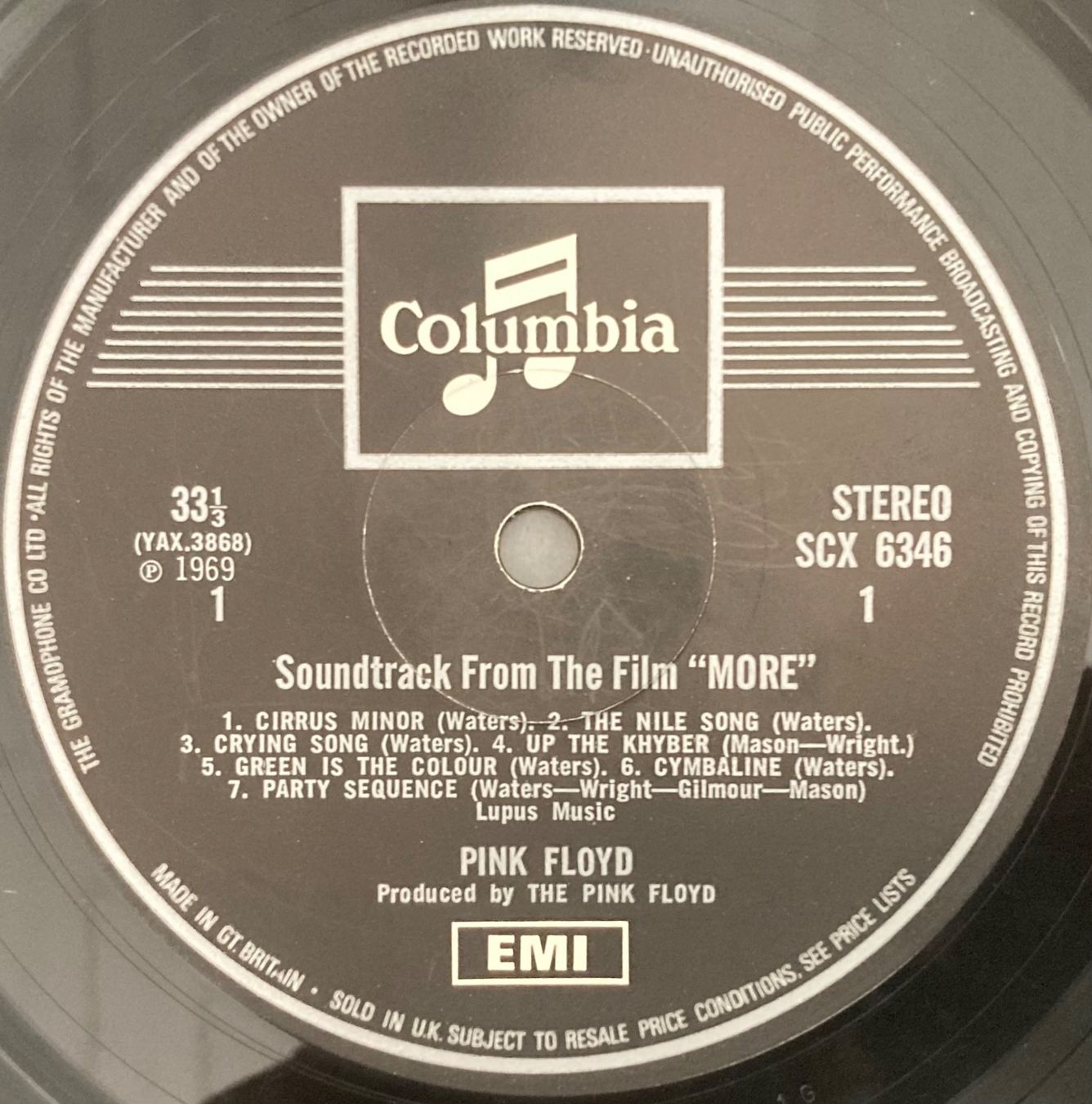 Dischi in vinile: PINK FLOYD - MORE – Usato da Poliez-Pittet venduto da Newtown-Records 2