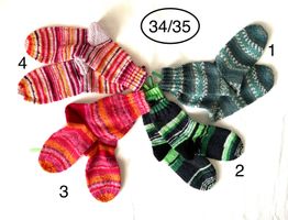 handgestrickte Wollsocken, 34/35