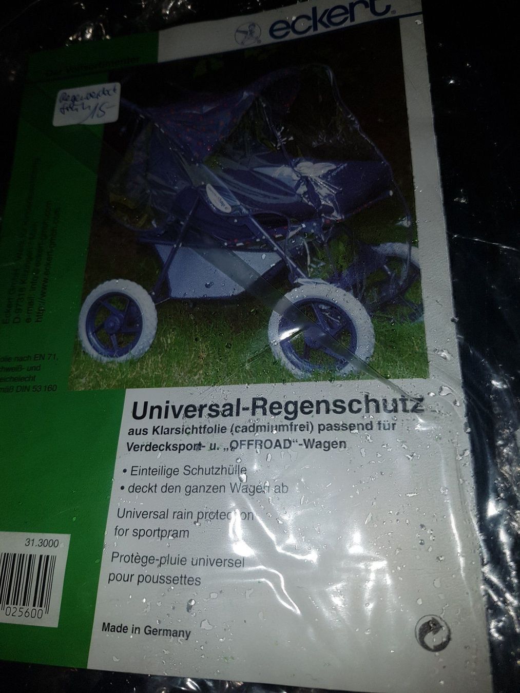 Kinderwagen: Regenverdeck für Kinderwagen – Neu und originalverpackt aus Schwarzenburg von Sunny0290
