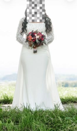 Brautkleid, Langarm, Elegant für Hochzeit