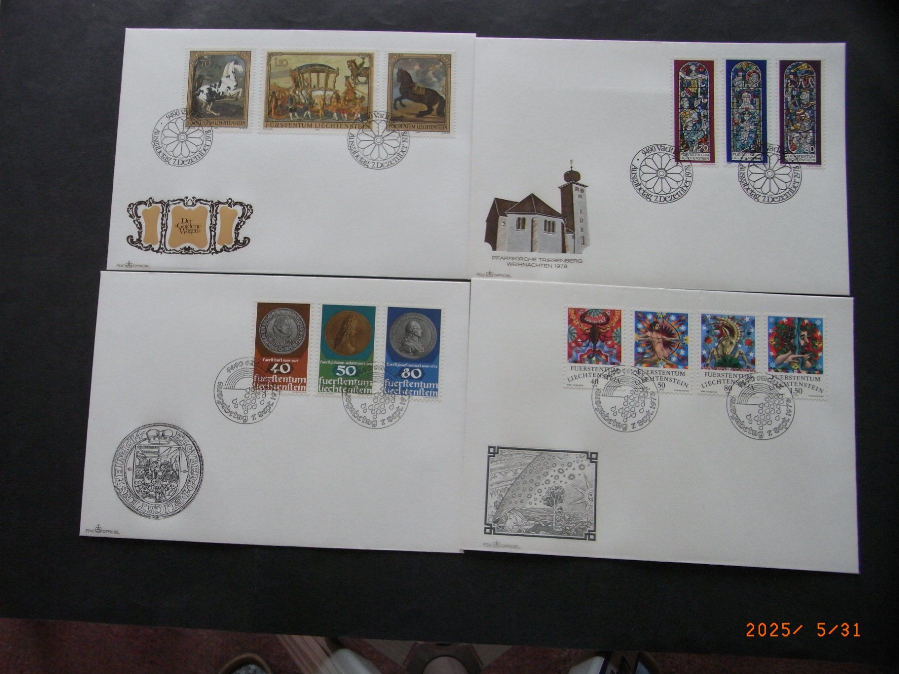 Tutti i francobolli: 1978 FDC 8 Couverts top  KP 124.-- – Usato da Ittigen venduto da shetland 1
