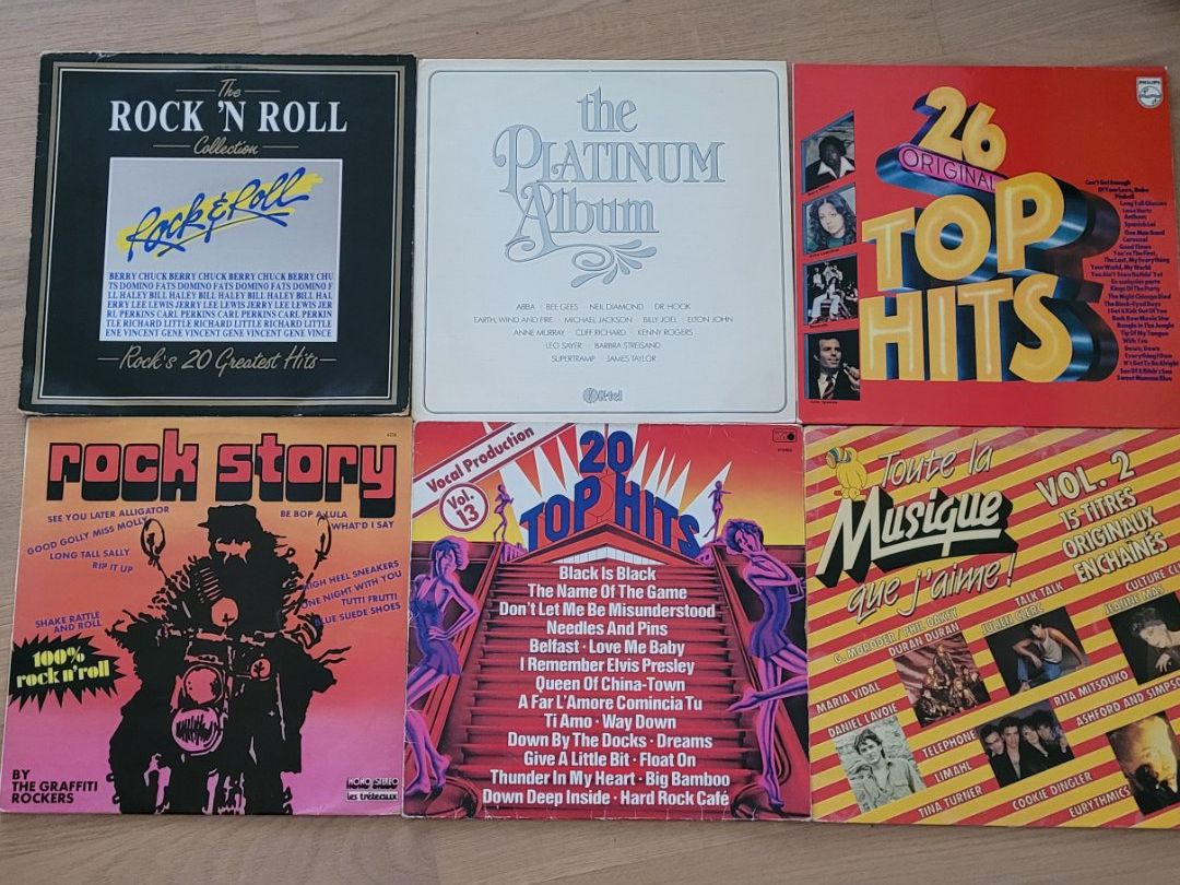 Dischi in vinile: 6 LP  Divers Hits Pop Rock – Usato da Martigny venduto da MZ-67