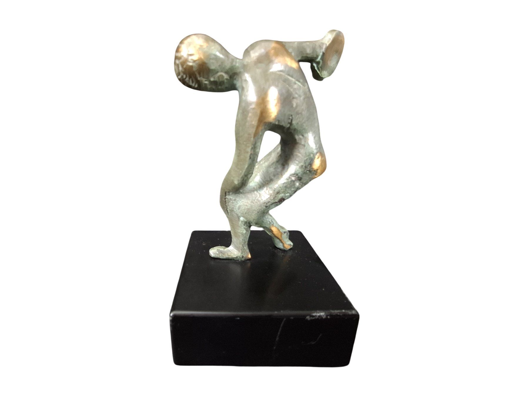 Sculture & Statue: Diskuswerfer in einer abstrakten Bronzefassung mit Sockel – Usato da Wil SG venduto da Restwert_Wil 2