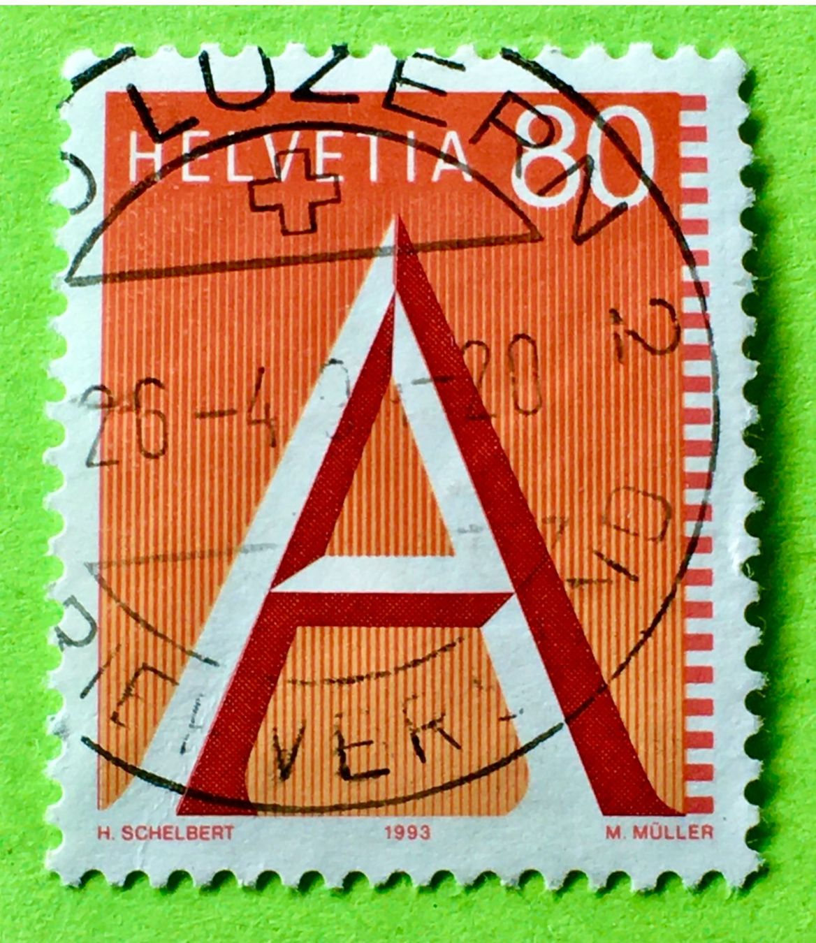 Tutti i francobolli: Nr.838 A-Post Marke Stempel 1993 Luzern    – Usato da Aarau venduto da Billa007