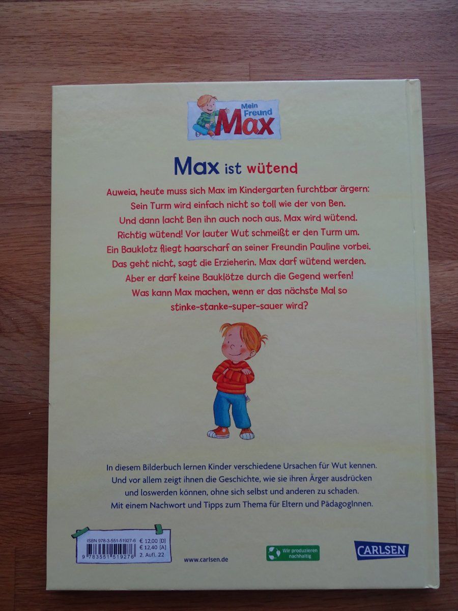 Livres: Bilderbuch: Max ist wütend – D'occasion à Rapperswil SG par marla42 1